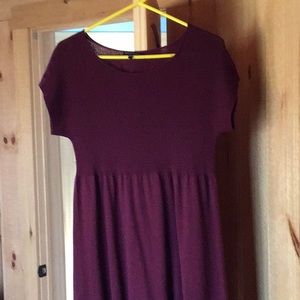 Maroon wool dress